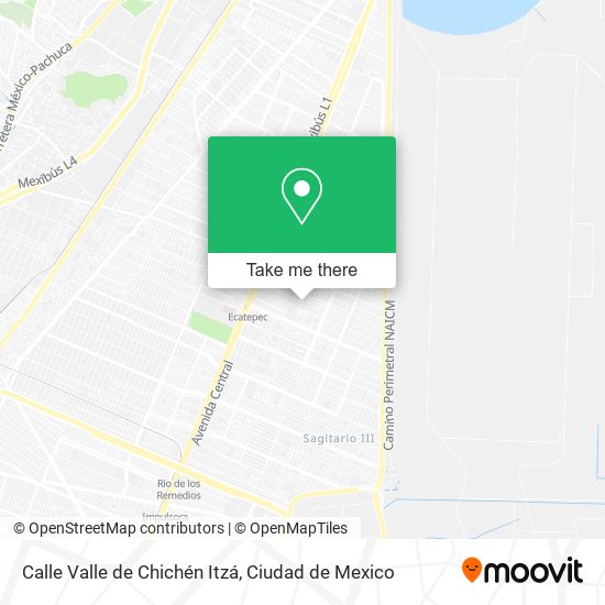 Calle Valle de Chichén Itzá map