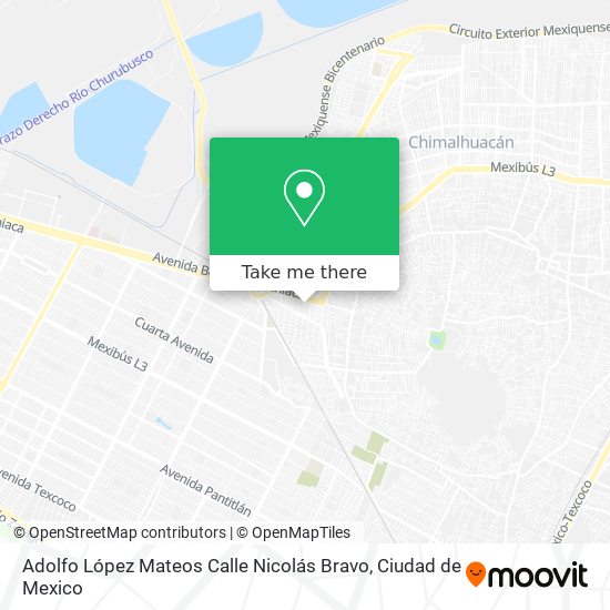 Mapa de Adolfo López Mateos Calle Nicolás Bravo