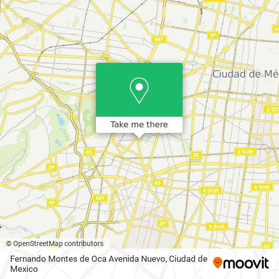 Mapa de Fernando Montes de Oca Avenida Nuevo