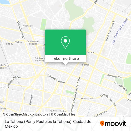 Mapa de La Tahona (Pan y Pasteles la Tahona)