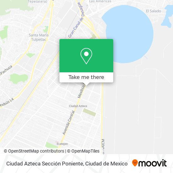 Ciudad Azteca Sección Poniente map