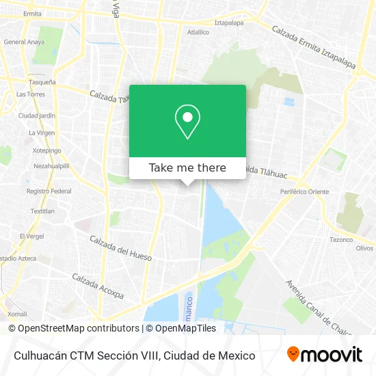 Mapa de Culhuacán CTM Sección VIII
