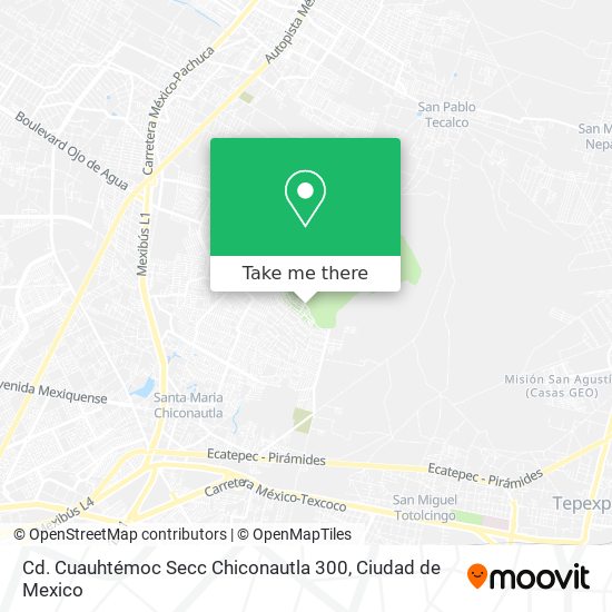 Cd. Cuauhtémoc Secc Chiconautla 300 map