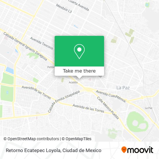 Retorno Ecatepec Loyola map