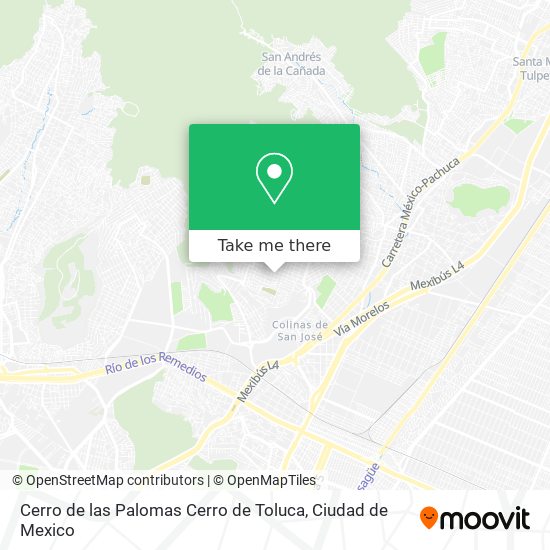 Cerro de las Palomas Cerro de Toluca map