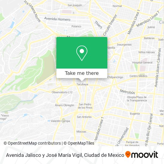 Mapa de Avenida Jalisco y José María Vigil