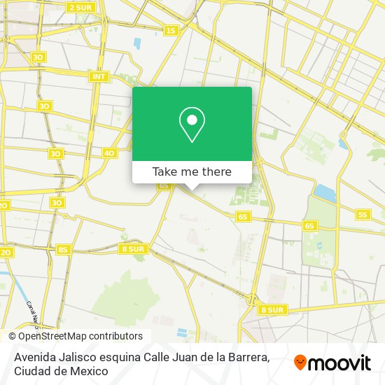 Mapa de Avenida Jalisco esquina Calle Juan de la Barrera