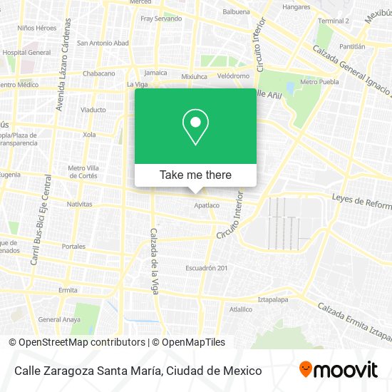 Calle Zaragoza Santa María map