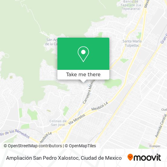 Ampliación San Pedro Xalostoc map