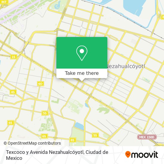 Texcoco y Avenida Nezahualcóyotl map