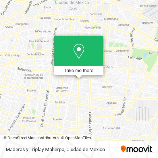 Maderas y Triplay Maherpa map