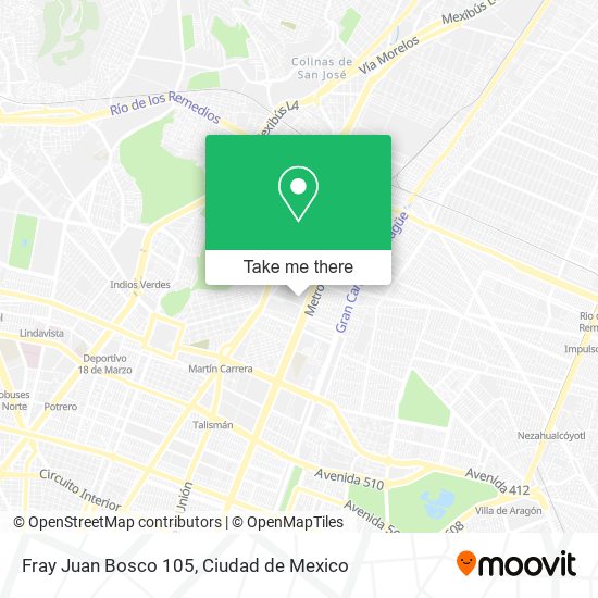 Fray Juan Bosco 105 map