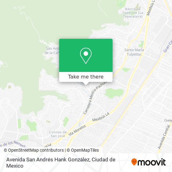 Mapa de Avenida San Andrés Hank González