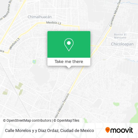 Calle Morelos y y Díaz Ordaz map