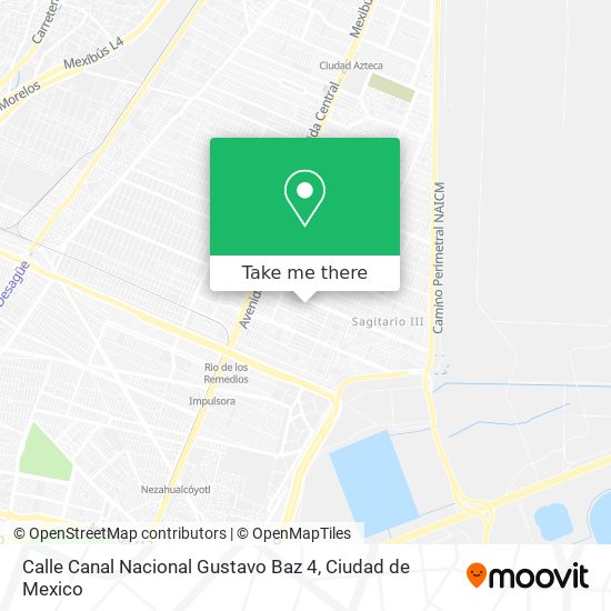 Calle Canal Nacional Gustavo Baz 4 map