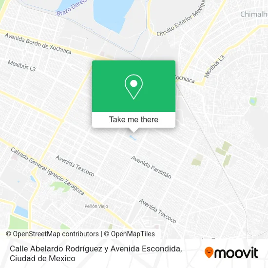 Mapa de Calle Abelardo Rodríguez y Avenida Escondida