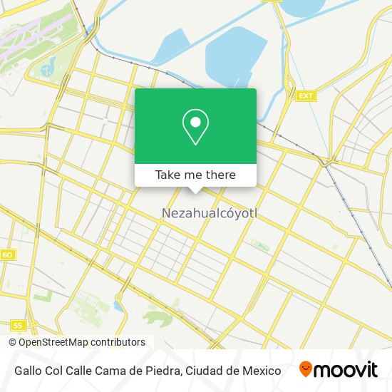 Mapa de Gallo Col Calle Cama de Piedra
