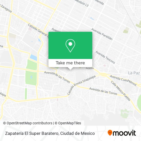 Zapatería El Super Baratero map