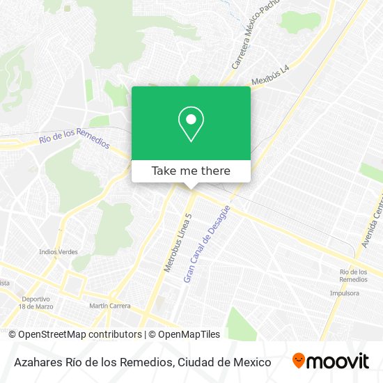 Azahares Río de los Remedios map