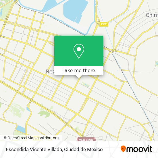 Escondida Vicente Villada map