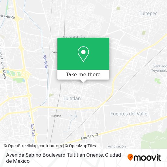 Mapa de Avenida Sabino Boulevard Tultitlán Oriente