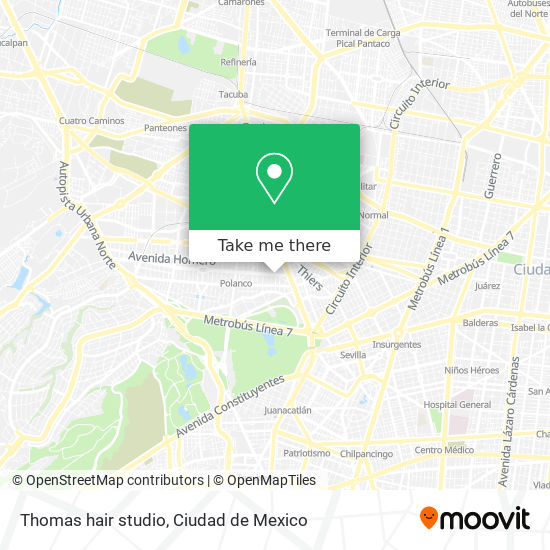 Mapa de Thomas hair studio