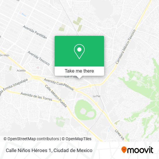 Mapa de Calle Niños Héroes 1