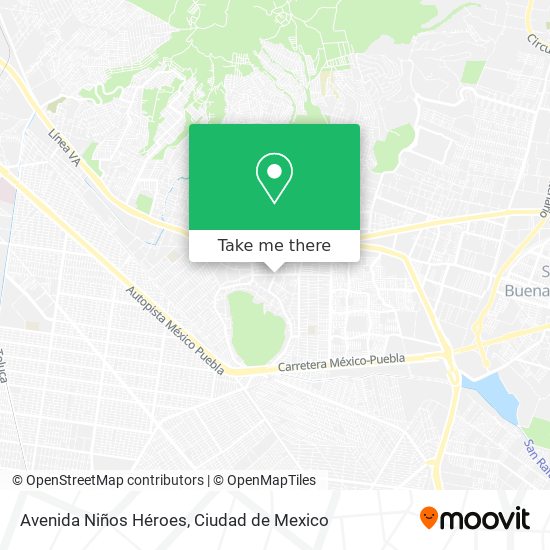 Avenida Niños Héroes map