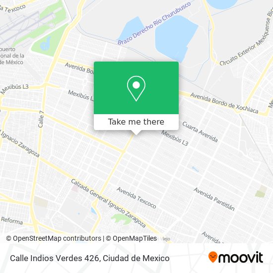 Mapa de Calle Indios Verdes 426