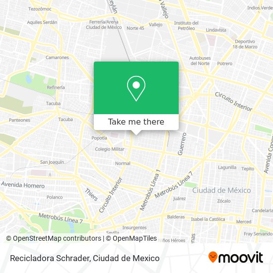 Recicladora Schrader map