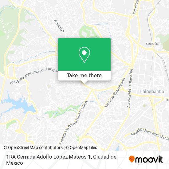 Mapa de 1RA Cerrada Adolfo López Mateos 1