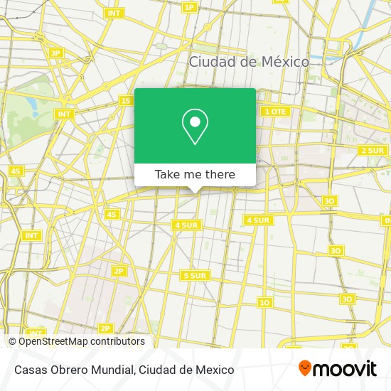 Casas Obrero Mundial map