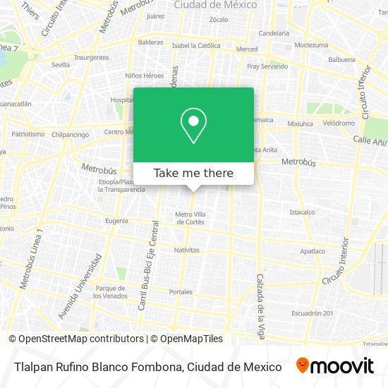 Tlalpan Rufino Blanco Fombona map
