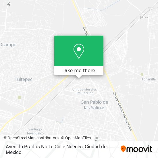Avenida Prados Norte Calle Nueces map