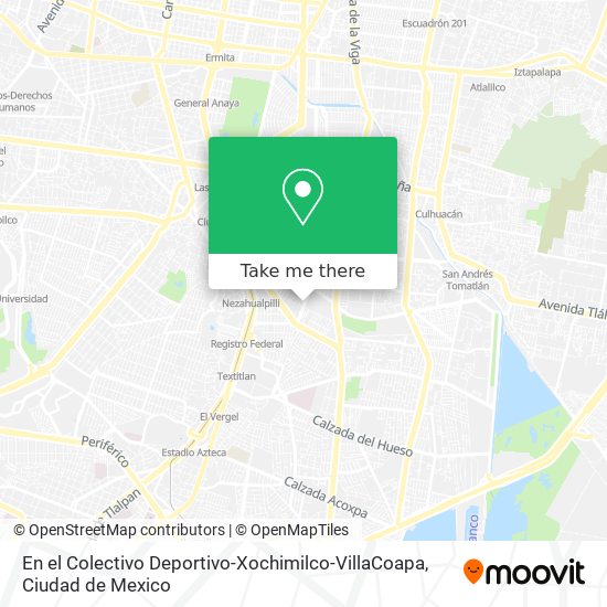 Mapa de En el Colectivo Deportivo-Xochimilco-VillaCoapa