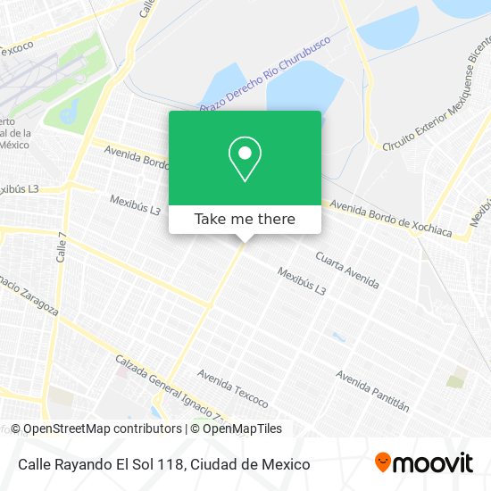 Mapa de Calle Rayando El Sol 118