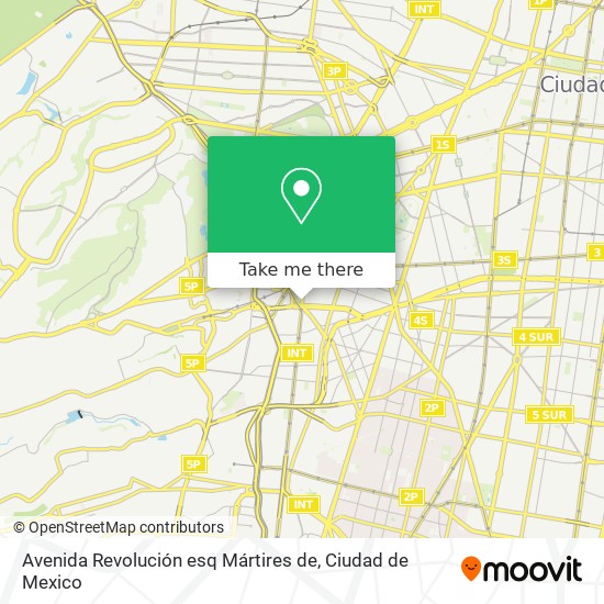 Mapa de Avenida Revolución esq Mártires de