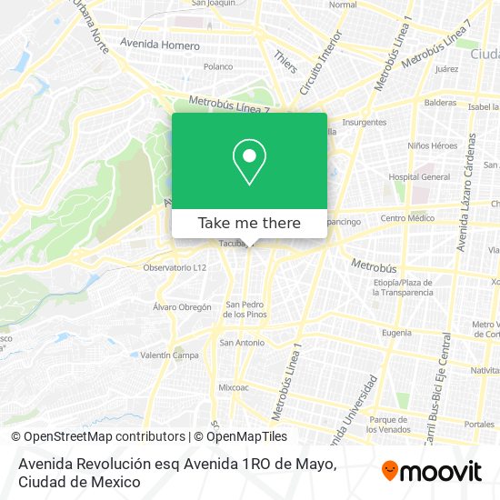 Avenida Revolución esq Avenida 1RO de Mayo map