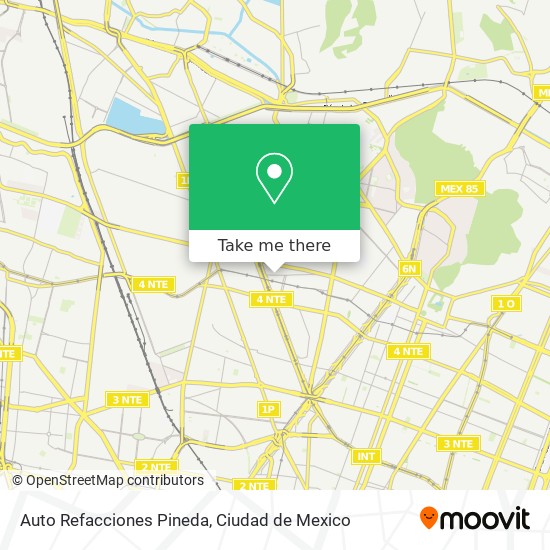 Mapa de Auto Refacciones Pineda