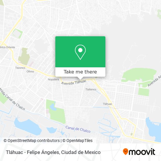 Mapa de Tláhuac - Felipe Ángeles