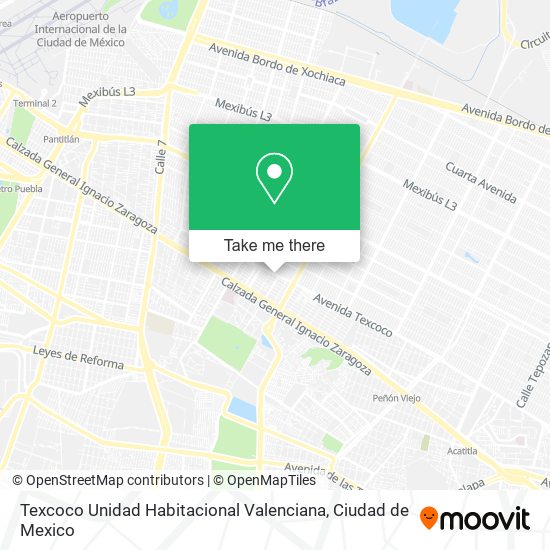 Texcoco Unidad Habitacional Valenciana map