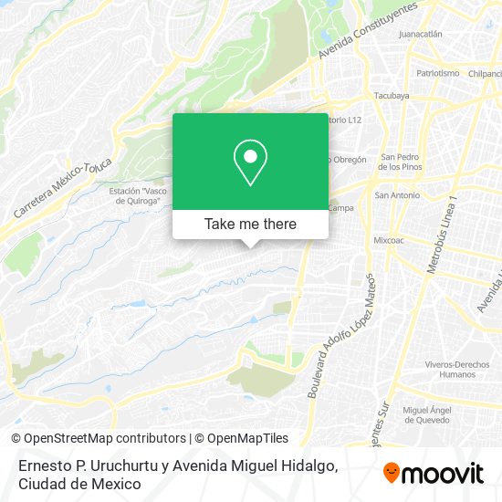 Ernesto P. Uruchurtu y Avenida Miguel Hidalgo map