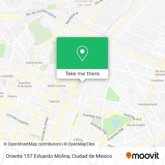 Oriente 157 Eduardo Molina map