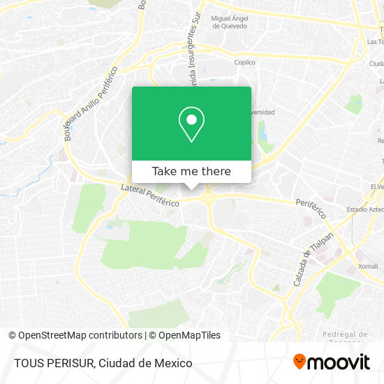 TOUS PERISUR map