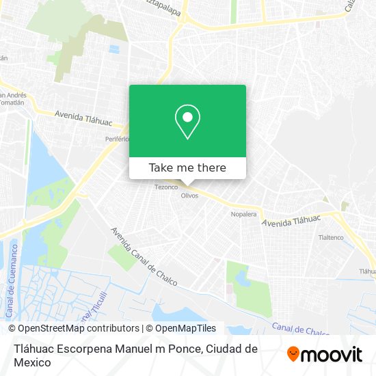 Tláhuac Escorpena Manuel m Ponce map