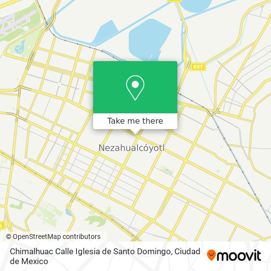 Mapa de Chimalhuac Calle Iglesia de Santo Domingo