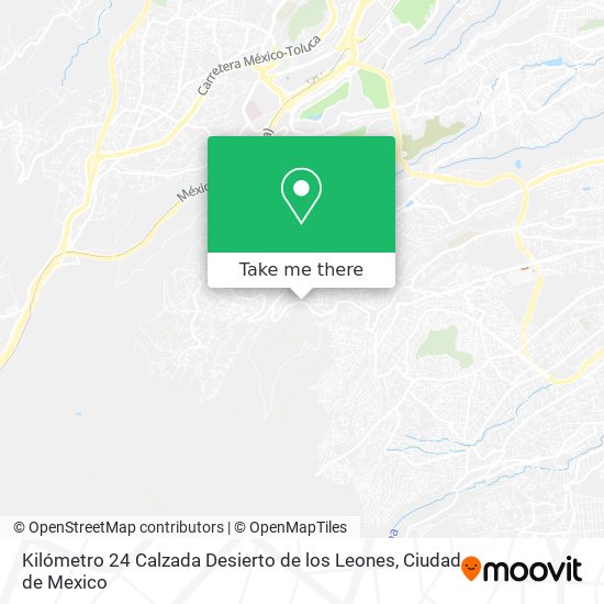Mapa de Kilómetro 24 Calzada Desierto de los Leones