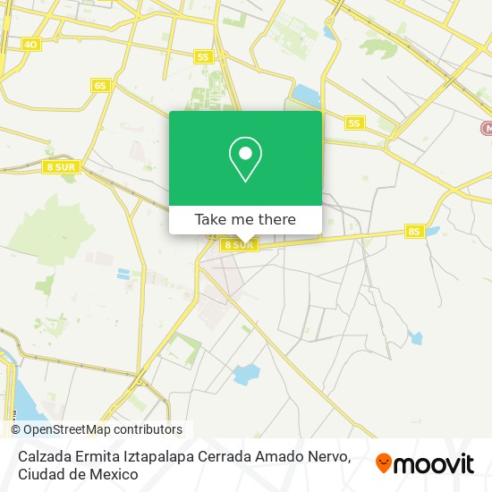 Mapa de Calzada Ermita Iztapalapa Cerrada Amado Nervo