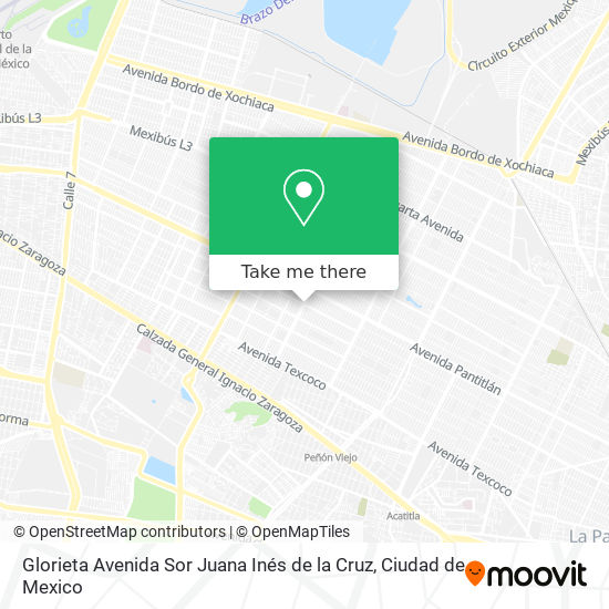 Glorieta Avenida Sor Juana Inés de la Cruz map