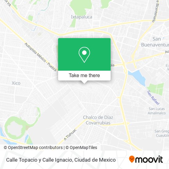Mapa de Calle Topacio y Calle Ignacio
